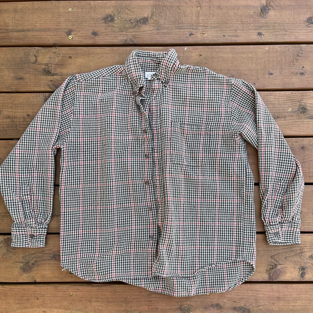 JCrew brown plaid button up
